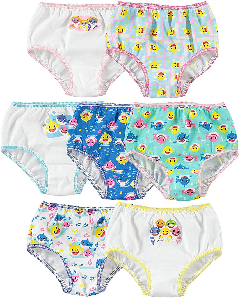 TEN28 by Handcraft Girls' Toddler Baby Shark 7pk Panties