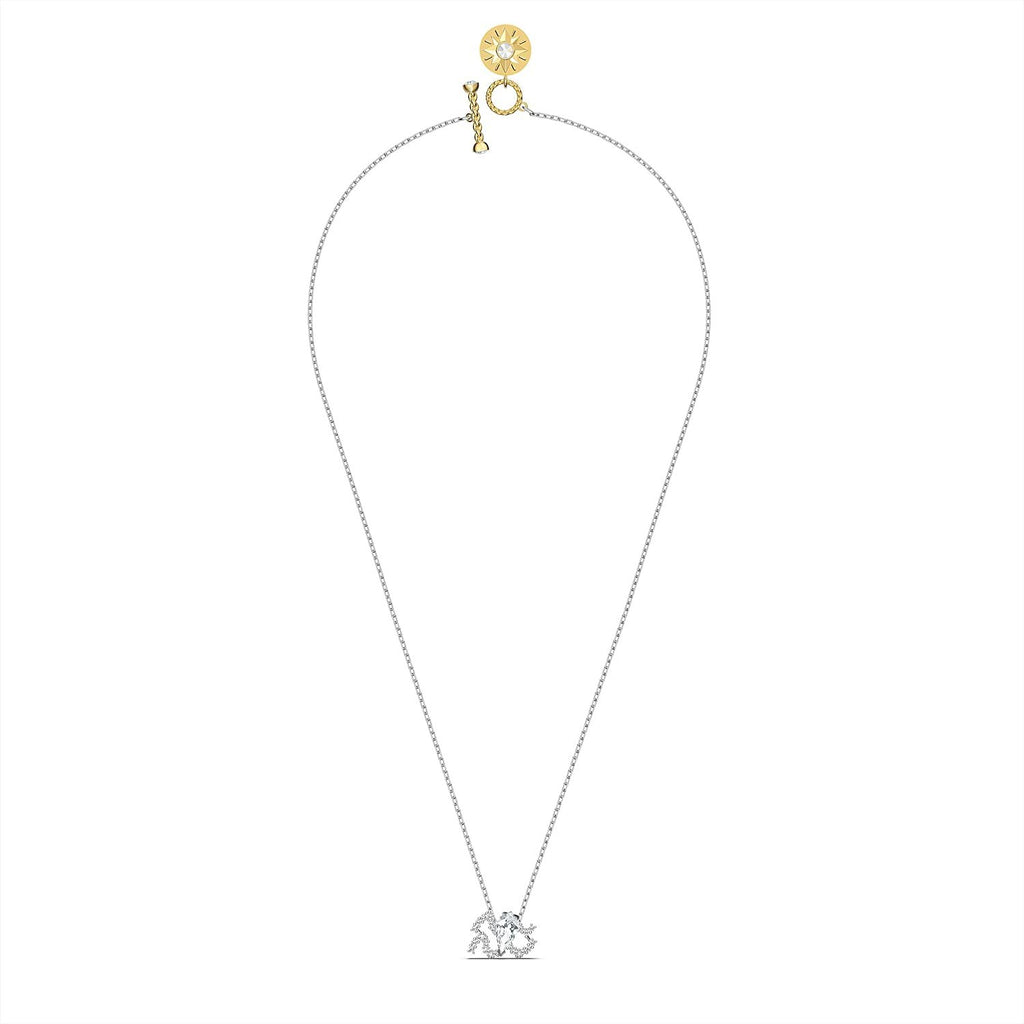 SWAROVSKI Women's All Zodiac Symbols Crystal Pendant, Mixed Metal Finish, Clear White Crystal Necklace Jewelry Collection