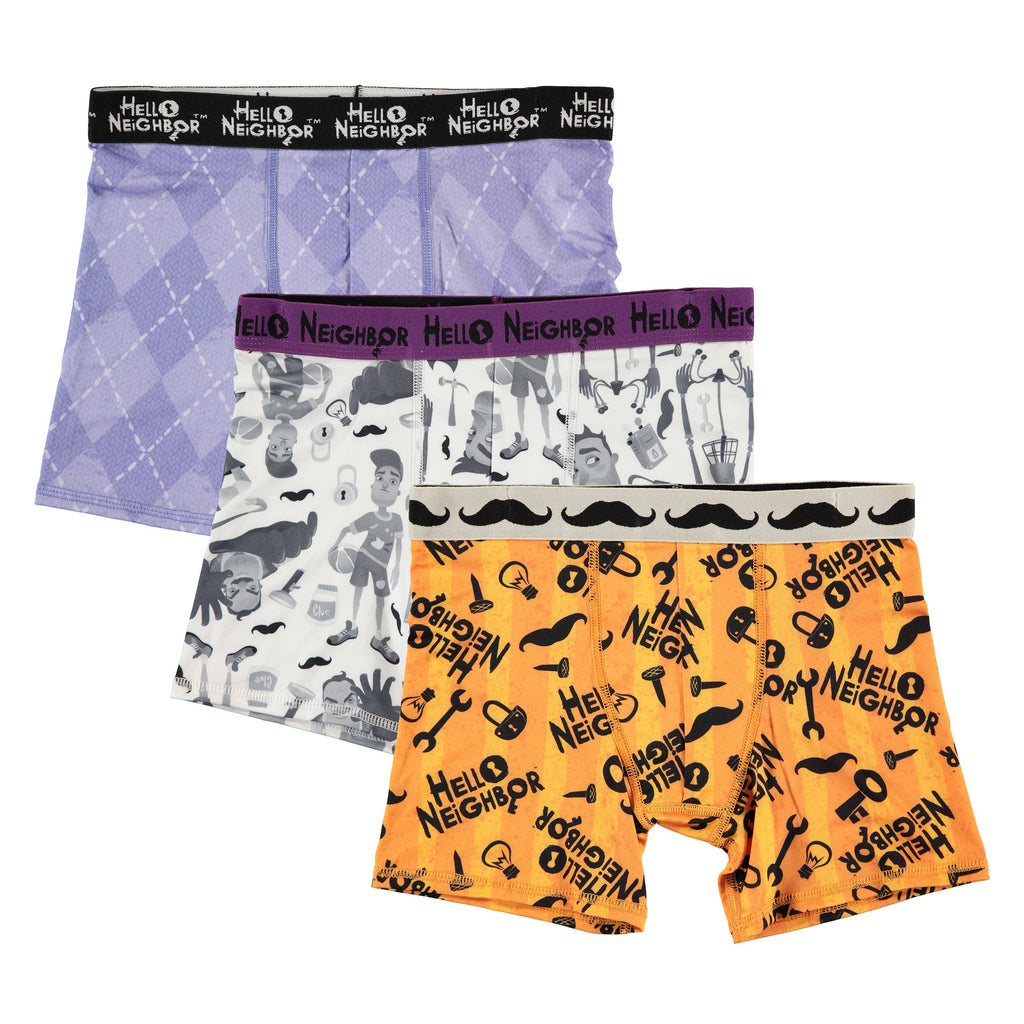 Handcraft Men's 3-Pack Hello Neighbor Athletic Boxer Brief Underwear