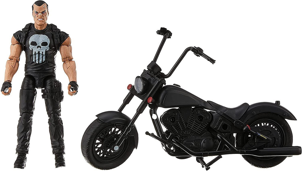 Hasbro Marvel Legends Series 6-inch Collectible Action Figure The Punisher Toy and Motorcycle, Premium Design and 7 Accessories