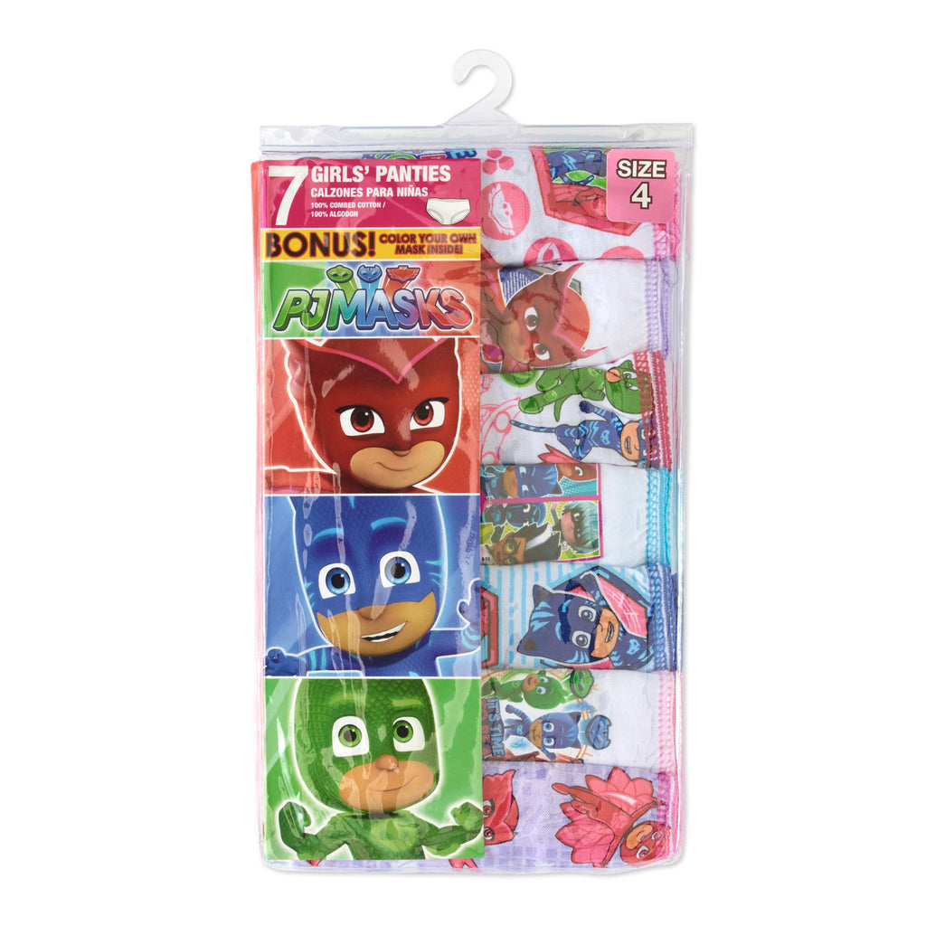 PJ Masks Girls Panties Underwear 7-pack Size 8