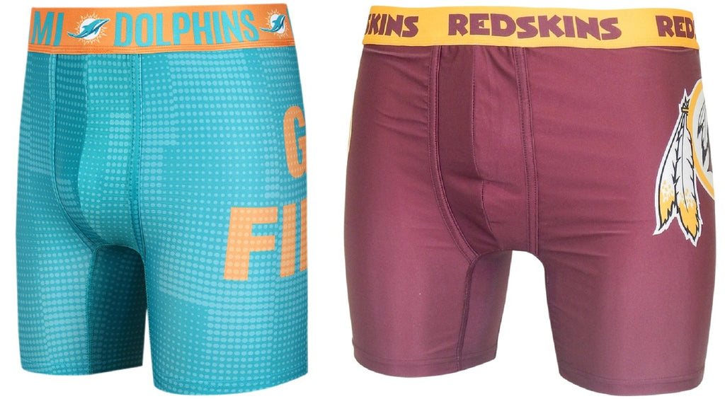 NFL Teams Men's Boxer Briefs Compression Performance Underwear Sizes XS-2X
