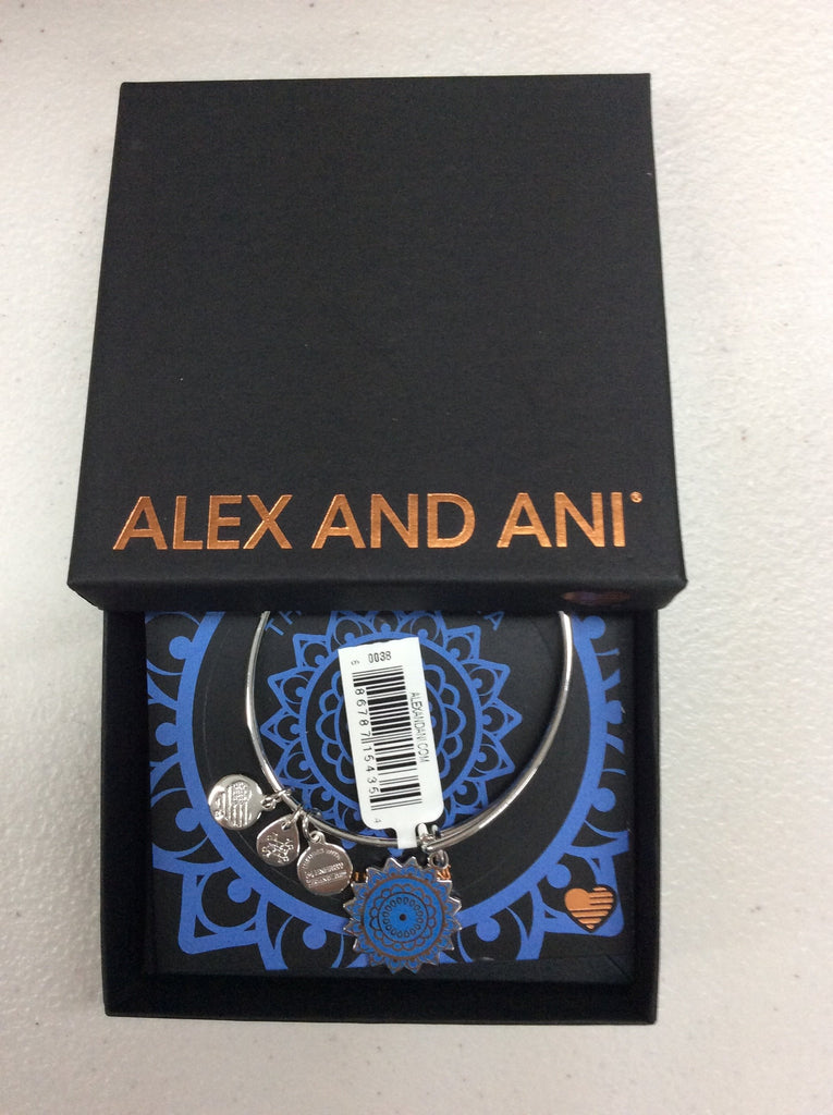 Alex and Ani Womens The Throat Chakra Bangle