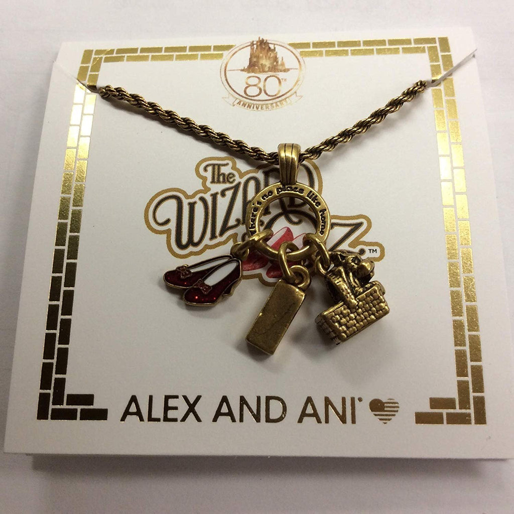 Alex and Ani Wizard of Oz, Dorothy 20" Adjustable Trio Necklace Rafaelian Gold One Size