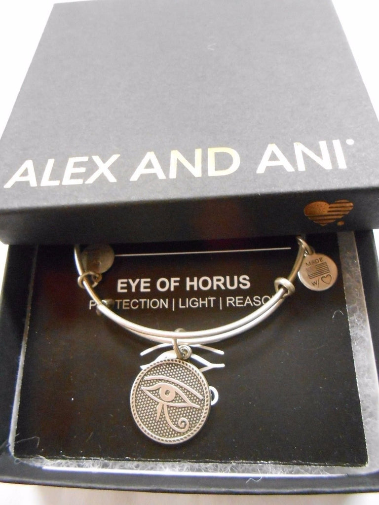 Alex and Ani Eye of Horus II Rafaelian Silver Bangle Bracelet