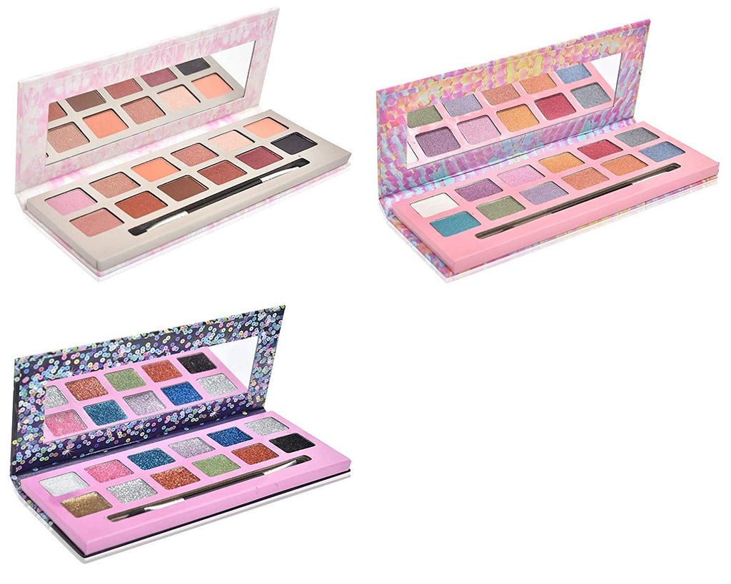 Forever Beauty Eyeshadow Palette Makeup - 12 Premium Quality Colors- With Mirror and Double-End Brush in Gift Pack