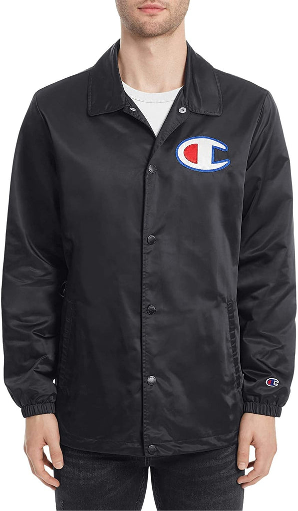 Champion Men's Coaches Jacket Black Size 2X Lightweight