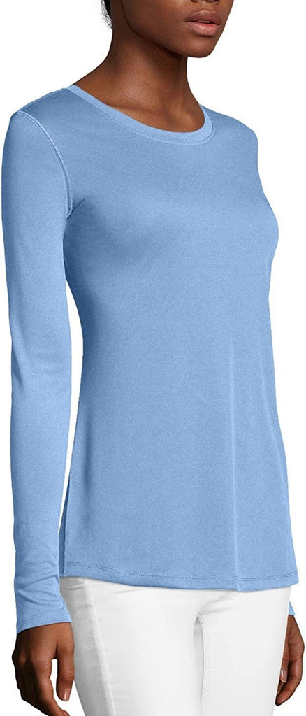 Hanes Women's Sport Cool Dri Long Sleeve Crewneck T-Shirt, Moisture-Wicking Performance Tee