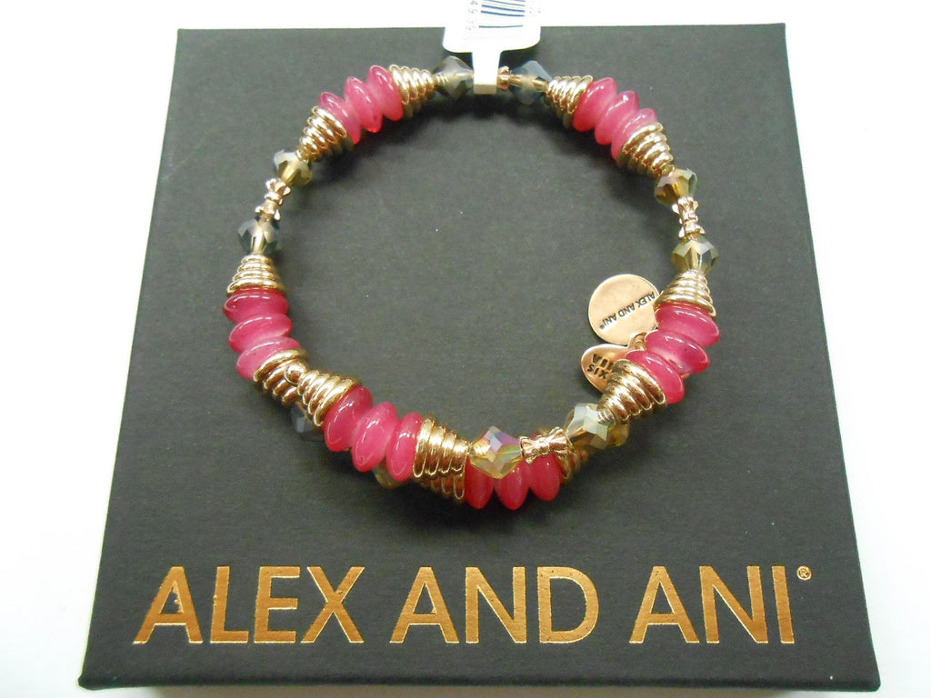 Alex and Ani Women's Haven Wrap, Coral Bangle Bracelet, Shiny Rose, Expandable