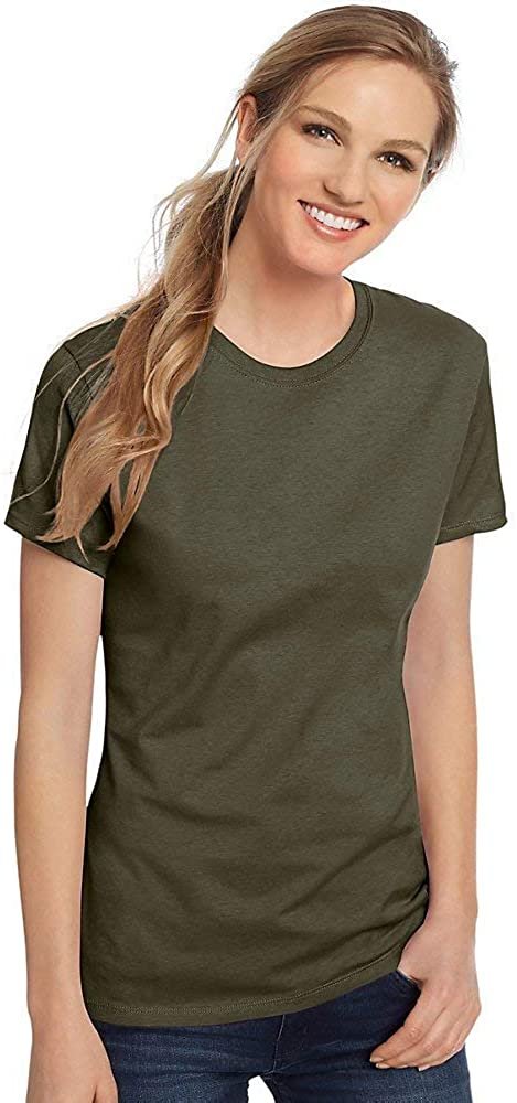 Hanes womens Nano fashion t shirts, Fatigue Green, Medium US