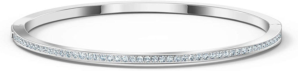 SWAROVSKI Authentic Rare Bangle, White, Rhodium Plated, Large