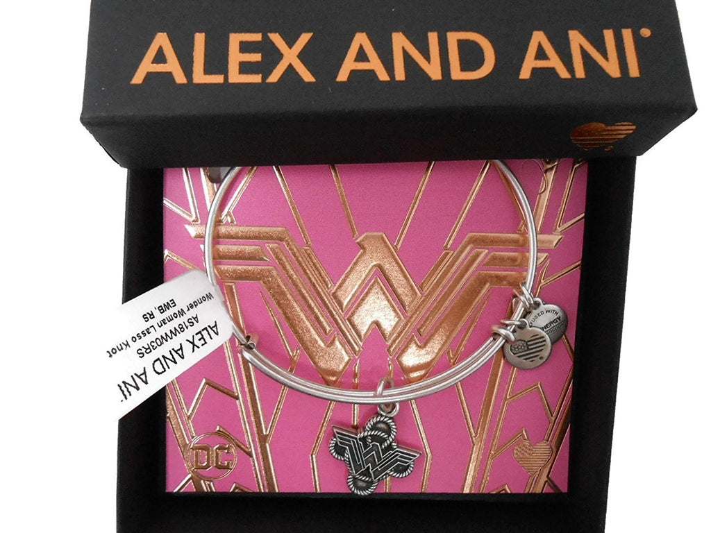 Alex and Ani Womens Wonder Woman Lasso Knot Bangle Bracelet