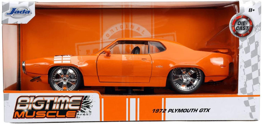 1972 Plymouth GTX, Orange - Jada Toys 32697/4 - 1/24 Scale Diecast Model Toy Car