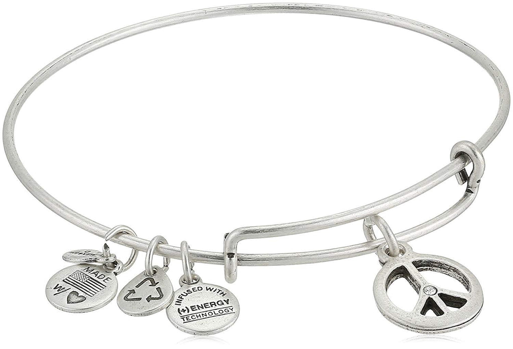 Alex and Ani Bangle Bar "World Peace" Rafaelian Expandable Bracelet, 7.75"