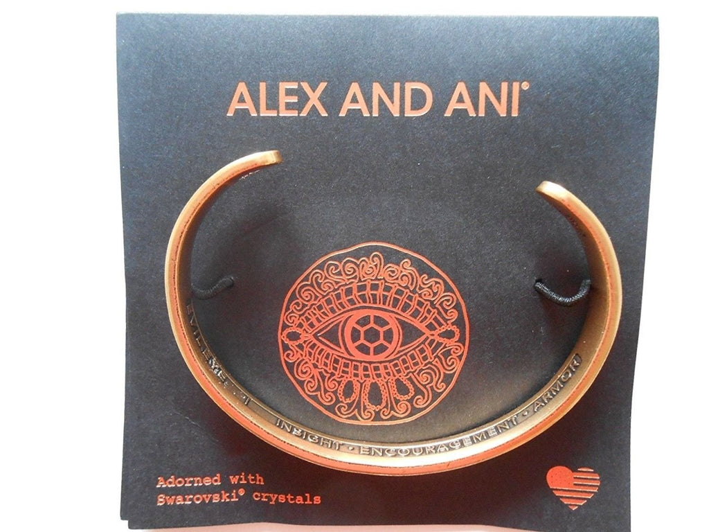 Alex and Ani Evil Eye Cuff Bracelet Rafaelian Gold Finish NWTBC FALL 2017