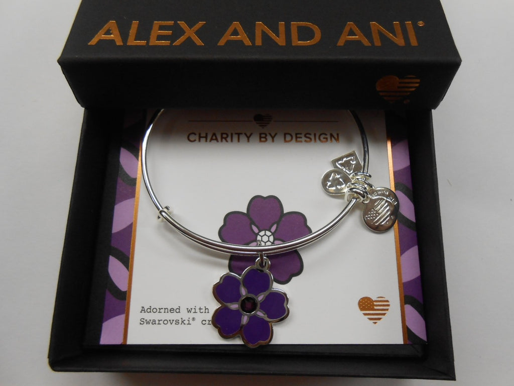 Alex and Ani Womens Charity by Design Forget Me Not Bangle