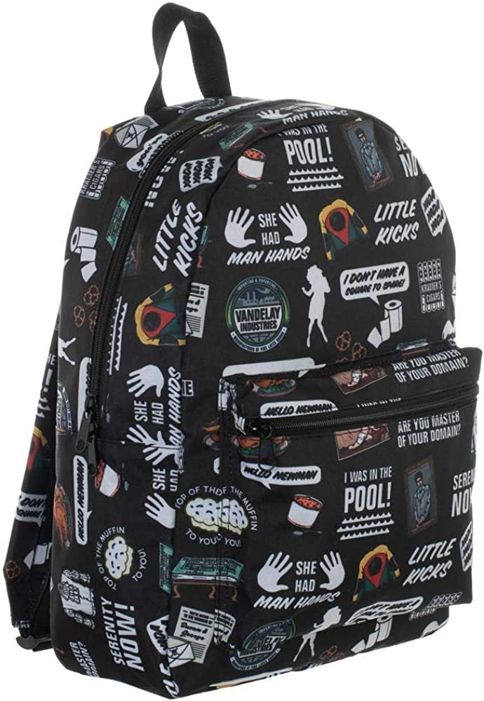 Seinfeld Sitcom Quotes Sublimated Print Backpack