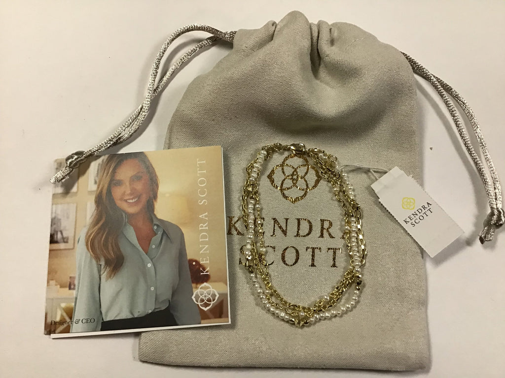 Kendra Scott Delicate Bracelet, Gold White Pearl