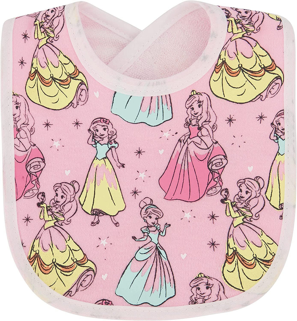 Disney 7-Pack Character Print Baby Bibs, Lightweight Feeding Teething & Drooling Infant and Toddler Cloth Bib