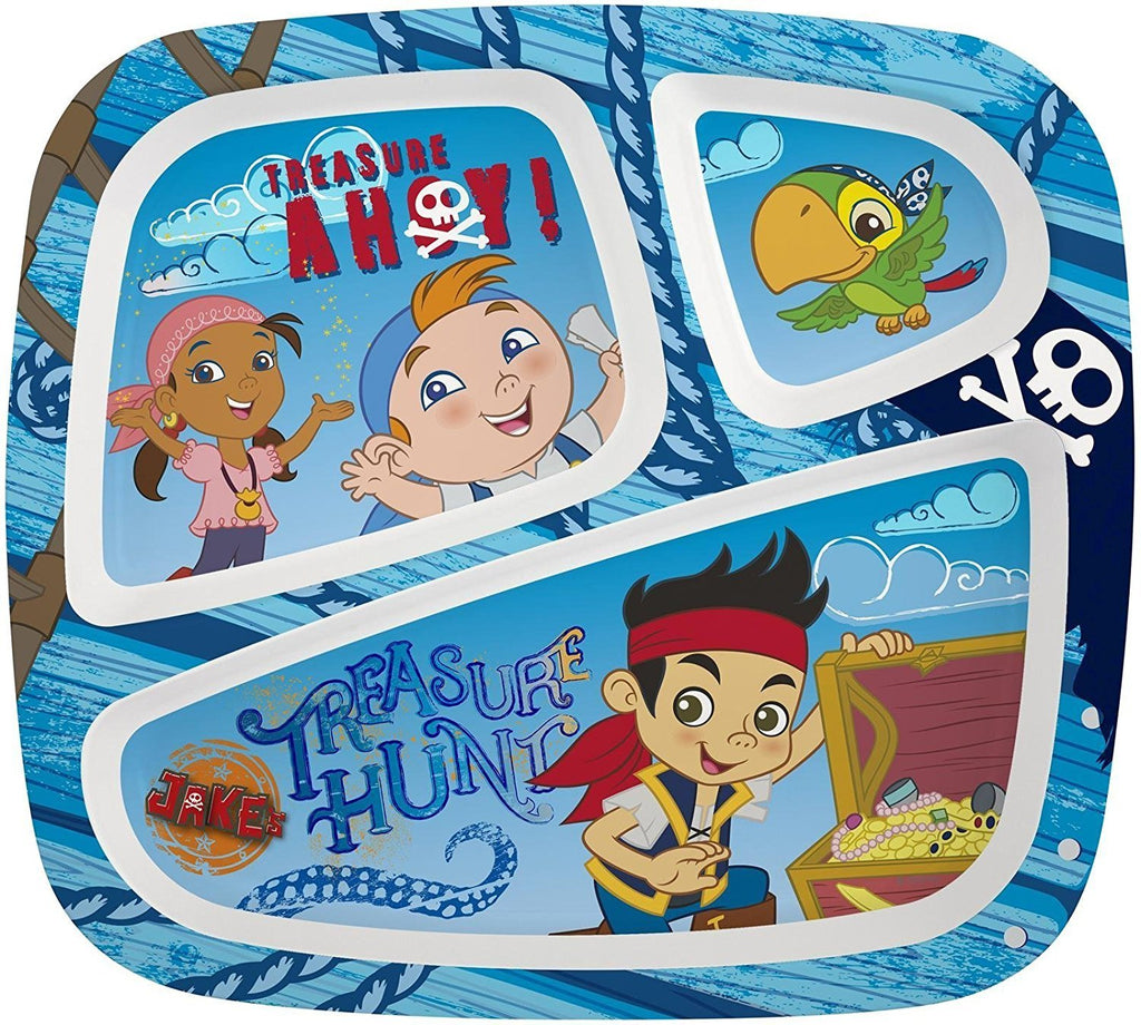 Zak! Designs Three-Section Plate - Jake and The Neverland Pirates