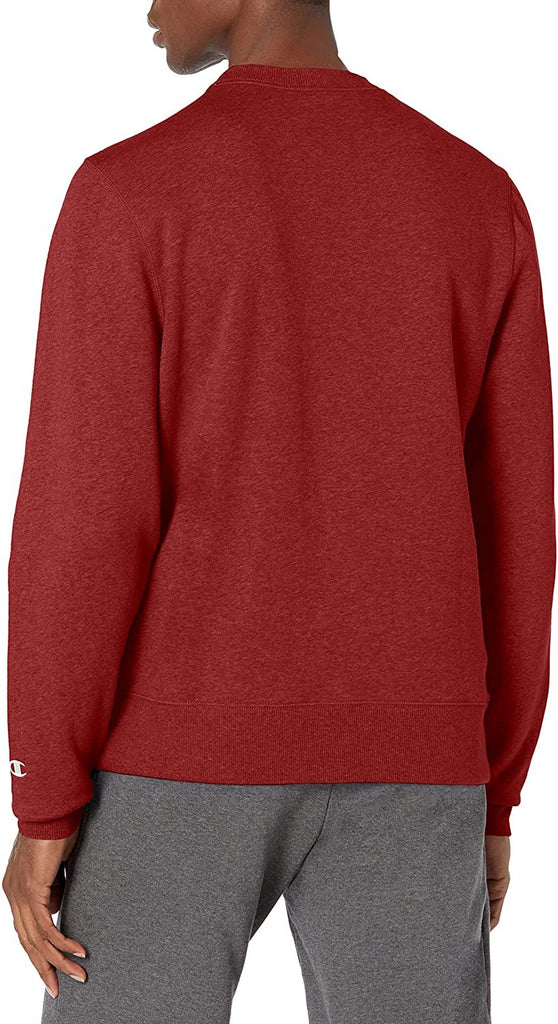 Champion Men's Authentic Originals Sueded Sweatshirt, Carmine Red Heather, Small