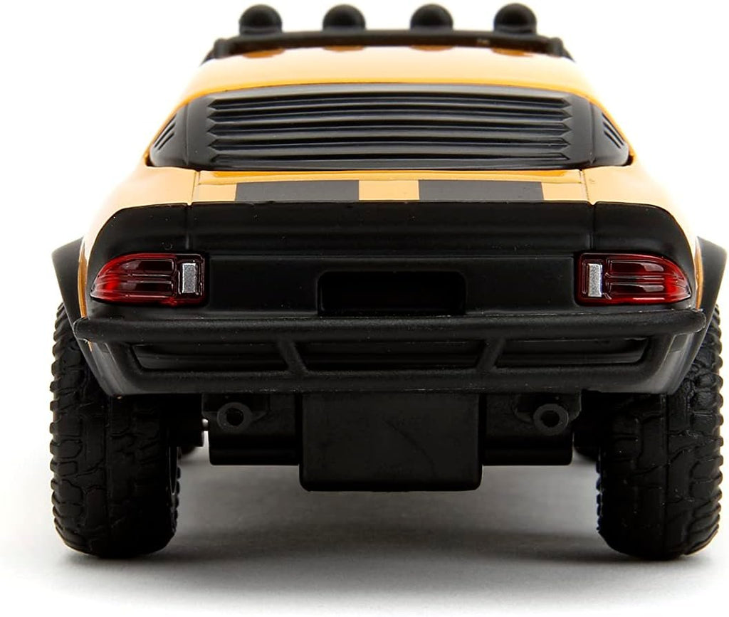 Transformers Rise of The Beast 1:32 1977 Chevy Camaro Bumblebee w/Robot On Chassis Die-Cast Car, Toys for Kids and Adults