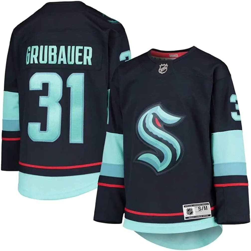 Outerstuff Youth Philipp Grubauer Seattle Kraken Home Premier Jersey