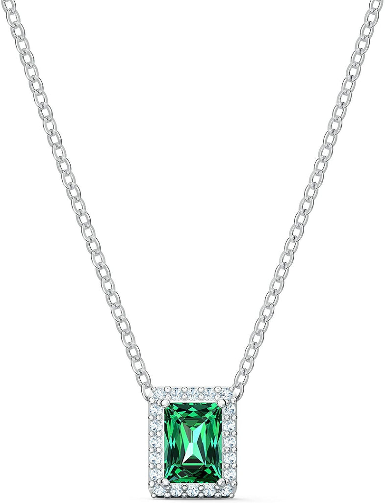 SWAROVSKI Women's Angelic Necklace & Bracelet Green and White Crystal Jewelry Collection