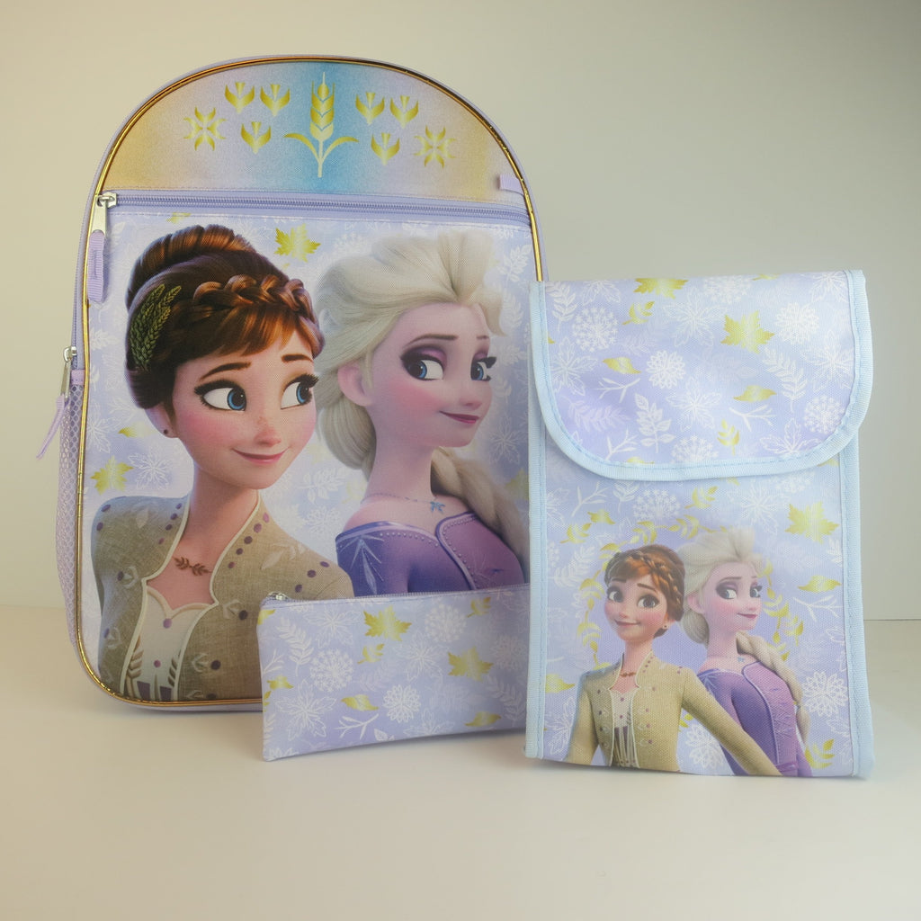 Frozen Backpack, Lunch Bag, Water Bottle 5-Piece Combo Set