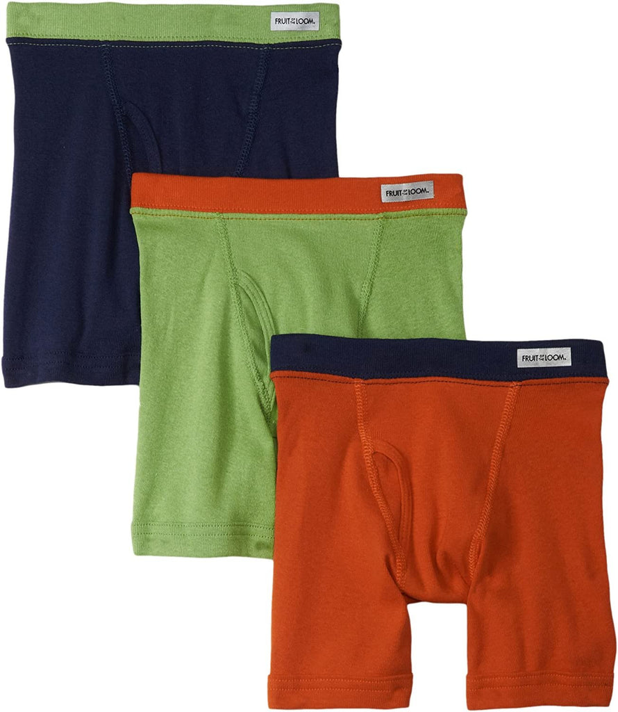 Fruit of the Loom Toddler Boys' Covered Waistband Boxer Brief (Pack of 3)