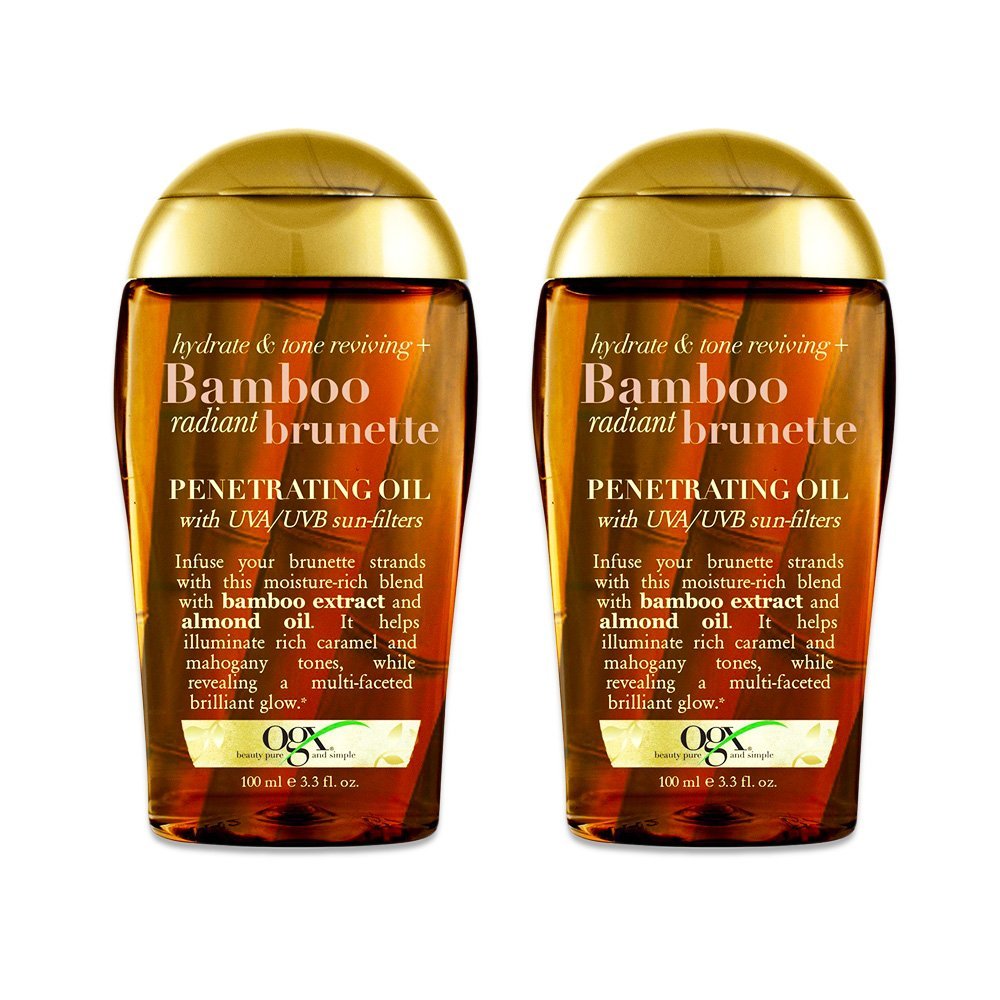Ogx Bamboo Radiant Brunette Penetrating Oil 3.3 Ounce (100ml) (2 Pack)