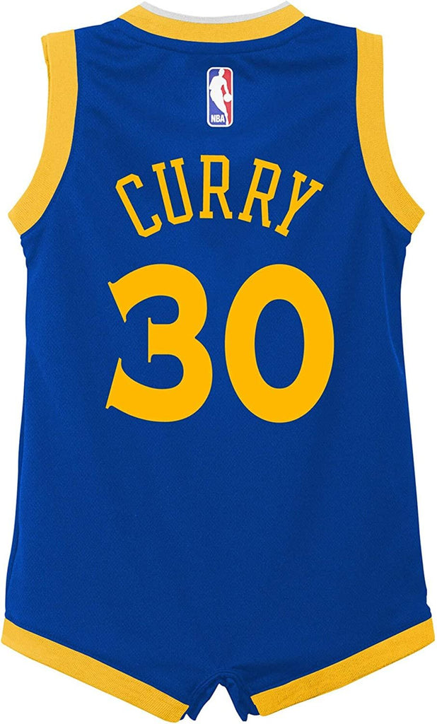 OuterStuff Stephen Curry Golden State Warriors #30 Infants Blue Icon Edition Romper Bodysuit Jersey