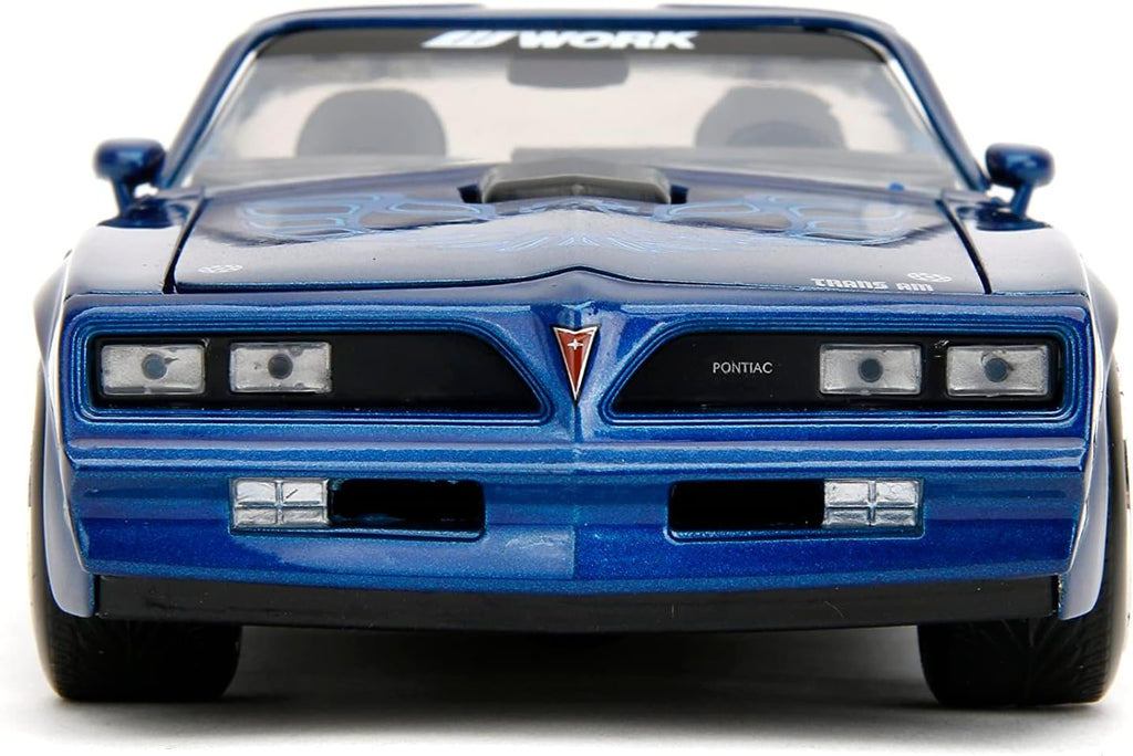 Big Time Muscle 1:24 1977 Pontiac Firebird Die-Cast Car, Toys for Kids and Adults(Metallic Blue)