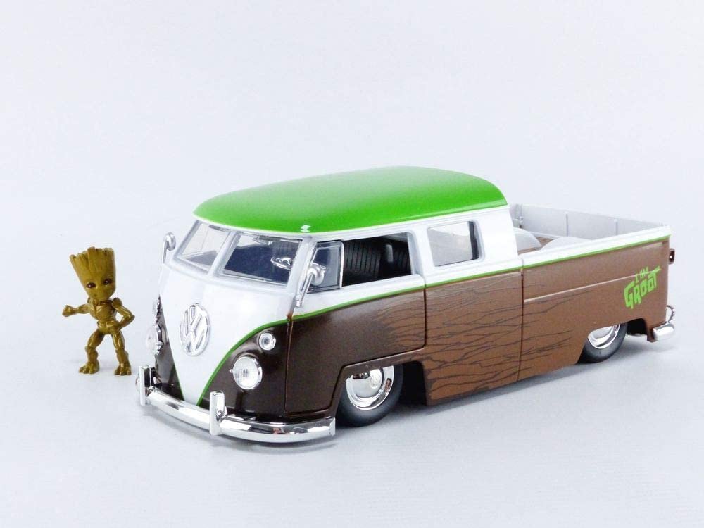 Jada Toys Marvel Guardians of the Galaxy Groot & 1963 Bus Pickup 1:24 die-cast vehicle with figure (31202)