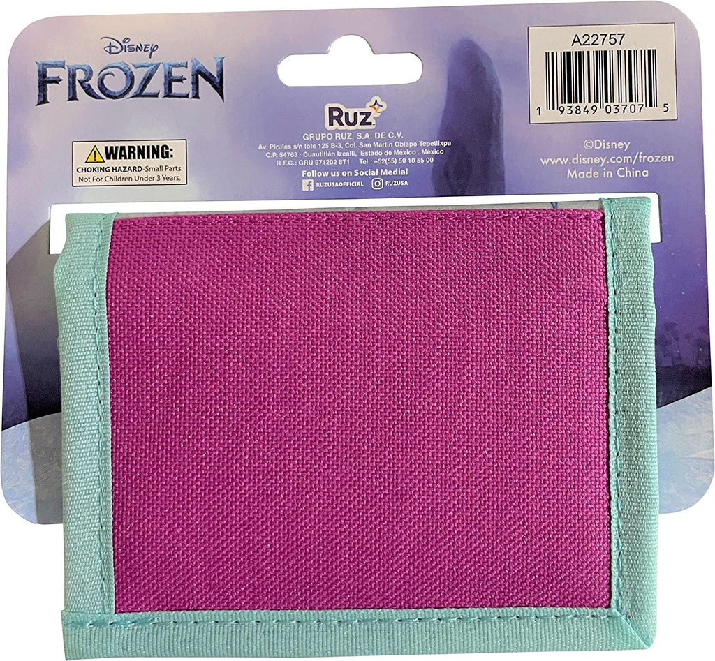 Frozen Elsa And Anna Little Girl Bifold Wallet With Zippered Pocket