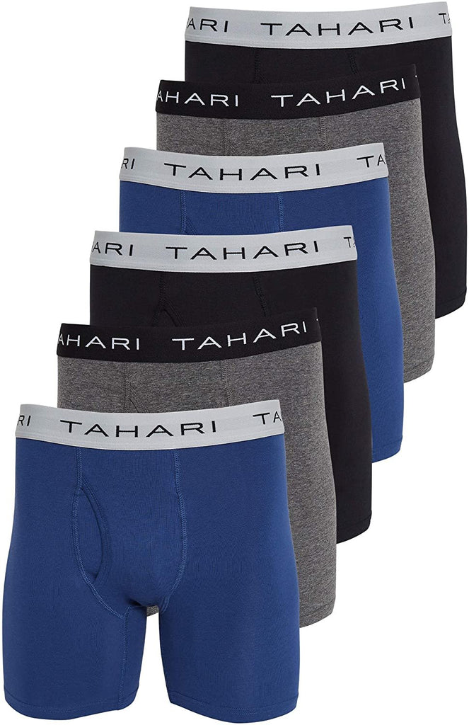 Tahari Mens Underwear Multi Pack Premium Comfort Cotton Boxer Brief Set S,M,L,XL