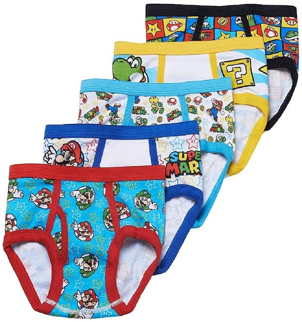 Nintendo Super Mario Bros. 5-Pack Briefs Boys Underwear