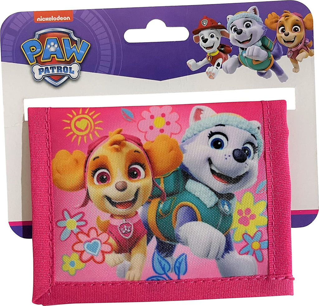 Paw Patrol Skye And Everest Little Girl Bifold Wallet With Zippered Pocket