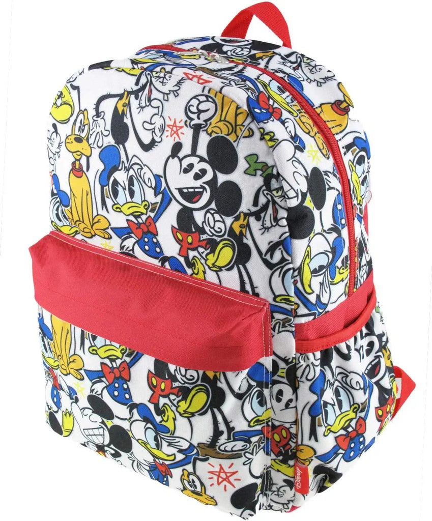 Mickey and Friends 16 inch All Over Print Deluxe Backpack With Laptop Compartment