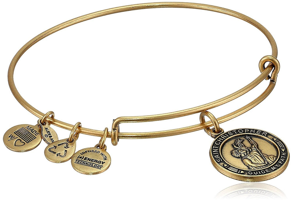 Alex and Ani Bangle Bar St. Christopher Expandable Bracelet