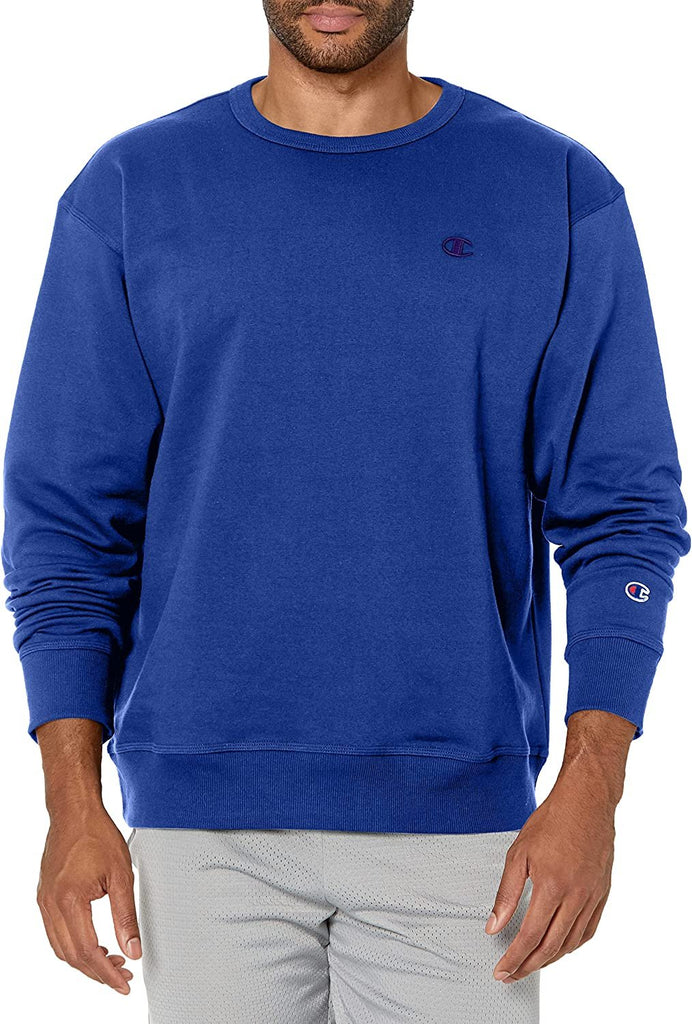 Champion Men's Powerblend Fleece Crew, C Logo