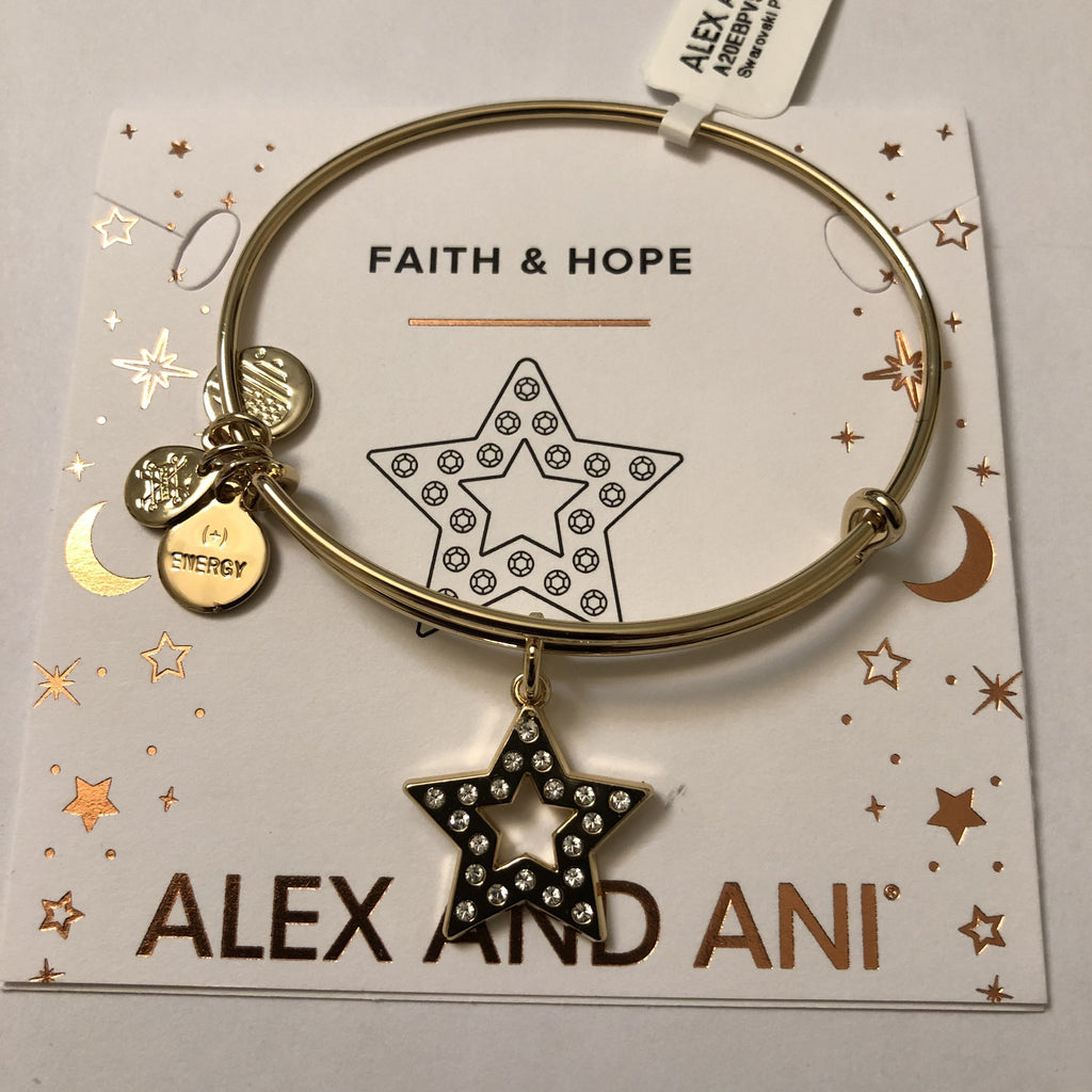 Alex and Ani Swarovski Pave Star Bangle Bracelet