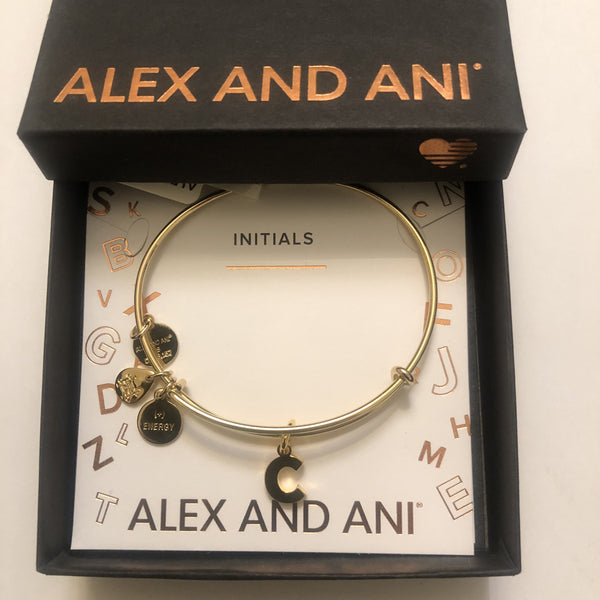 ALEX AND ANI Letter K Energy Bracelet Russian Gold