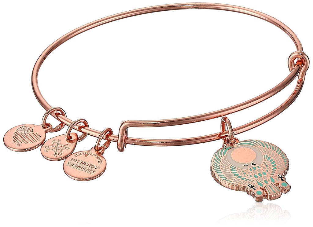 Alex and Ani Womens Falcon EWB Bangle Bracelet, Shiny Rose, Expandable