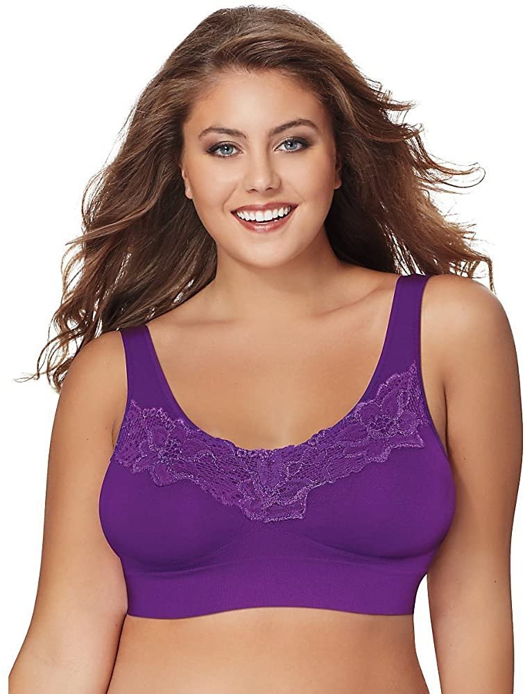 Just My Size Women's Pure Comfort Lace Plus Size Bra (1271)