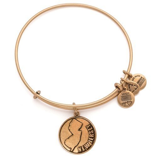 Alex and Ani Women's New Jersey Charm Bangle Rafaelian Gold Finish