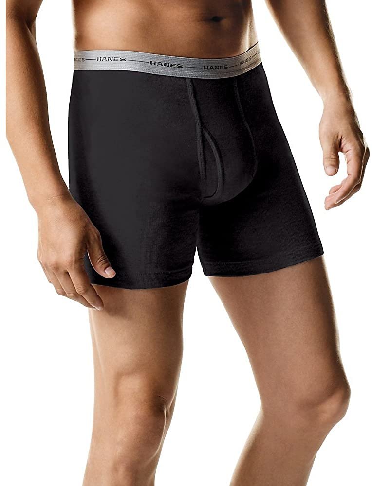 Hanes Boxer Briefs (Black/Grey) Style # 2349ATB 2349ATB-2XL-Black/Grey