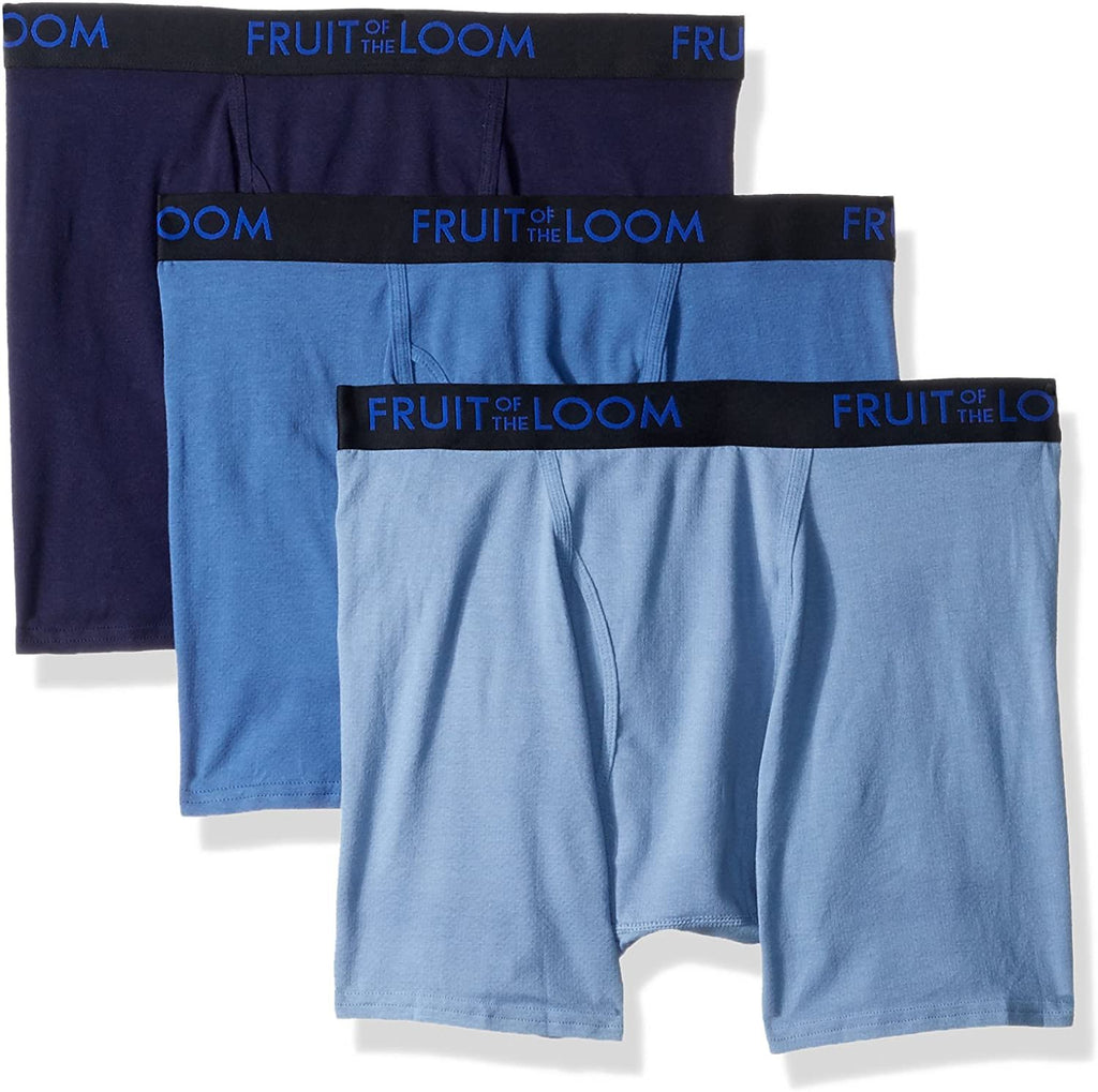 Fruit of the Loom Men's Premium 3pk Breathable Cotton Micro-mesh Boxer Brief