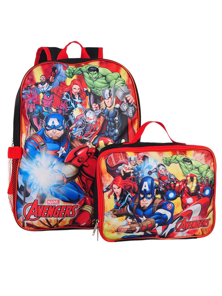 Marvel Avengers 16" Backpack With Detachable Matching Lunch Box