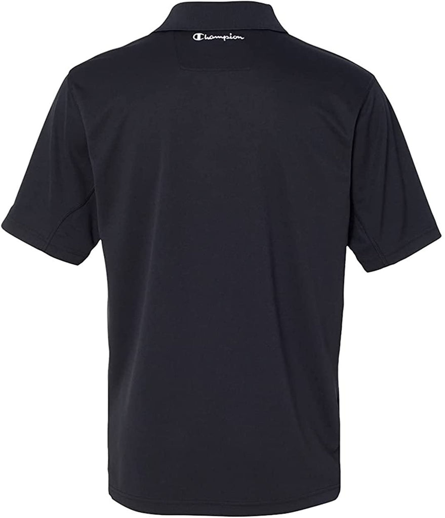 Champion Men's Double Dry Polo, Black, Medium